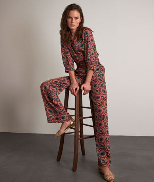 Picture of LOANA ROSEWOOD PRINTED BLOUSE